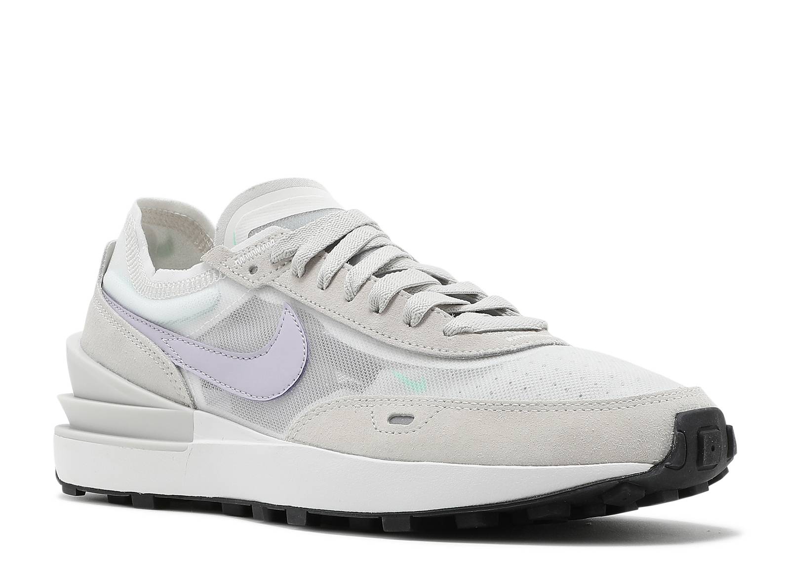 womens waffle one sneakers in summit white & infinite lilac