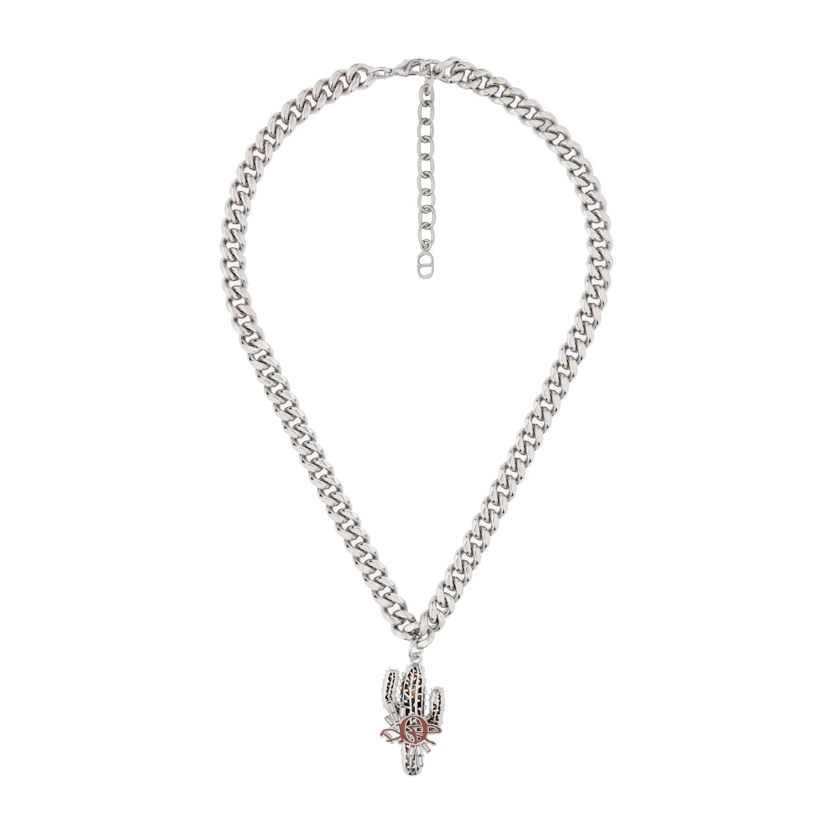 Buy Dior x Cactus Jack Chain Link Necklace Silver/Beige Buy Dior x Cactus Jack Chain Link Necklace Silver/Beige