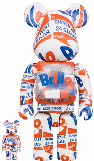 Bearbrick x Andy Warhol Brillo (2022) 100% & 400% Set - Novelship
