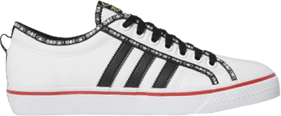 Adidas nizza top white red