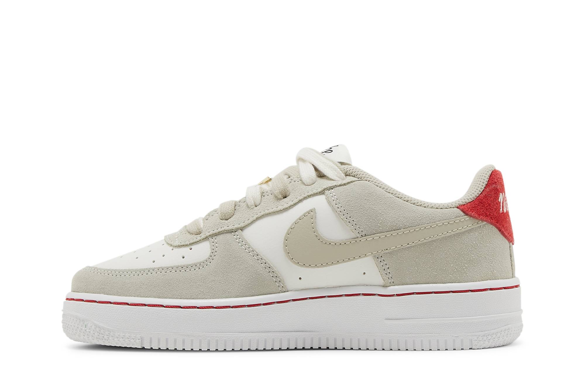 (GS) Nike Air Force 1 LV8 S50 'Light Stone University Red' 圖 3