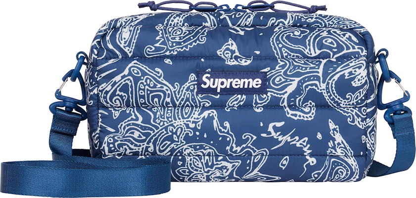 Supreme Puffer Side Bag (FW22) 'Blue Paisley' - Novelship
