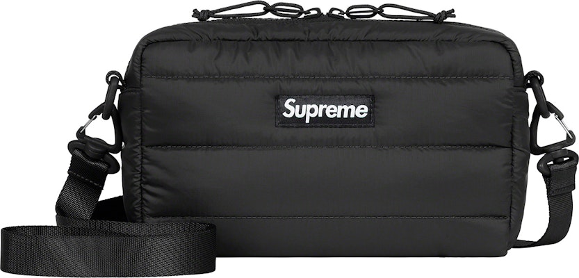 supreme puffer side bag black
