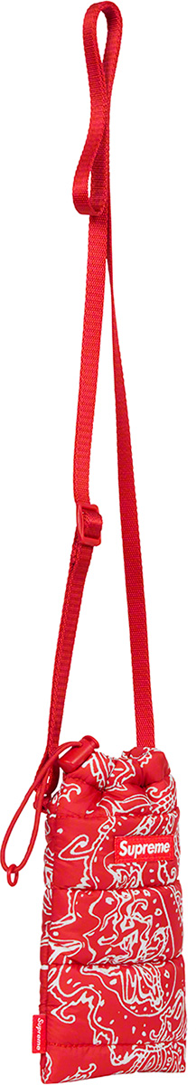Supreme Puffer Neck Pouch (FW22) 'Red Paisley'