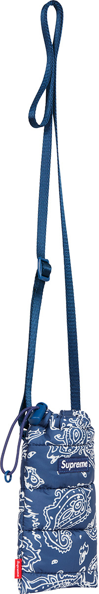 Supreme Puffer Neck Pouch (FW22) 'Blue Paisley'