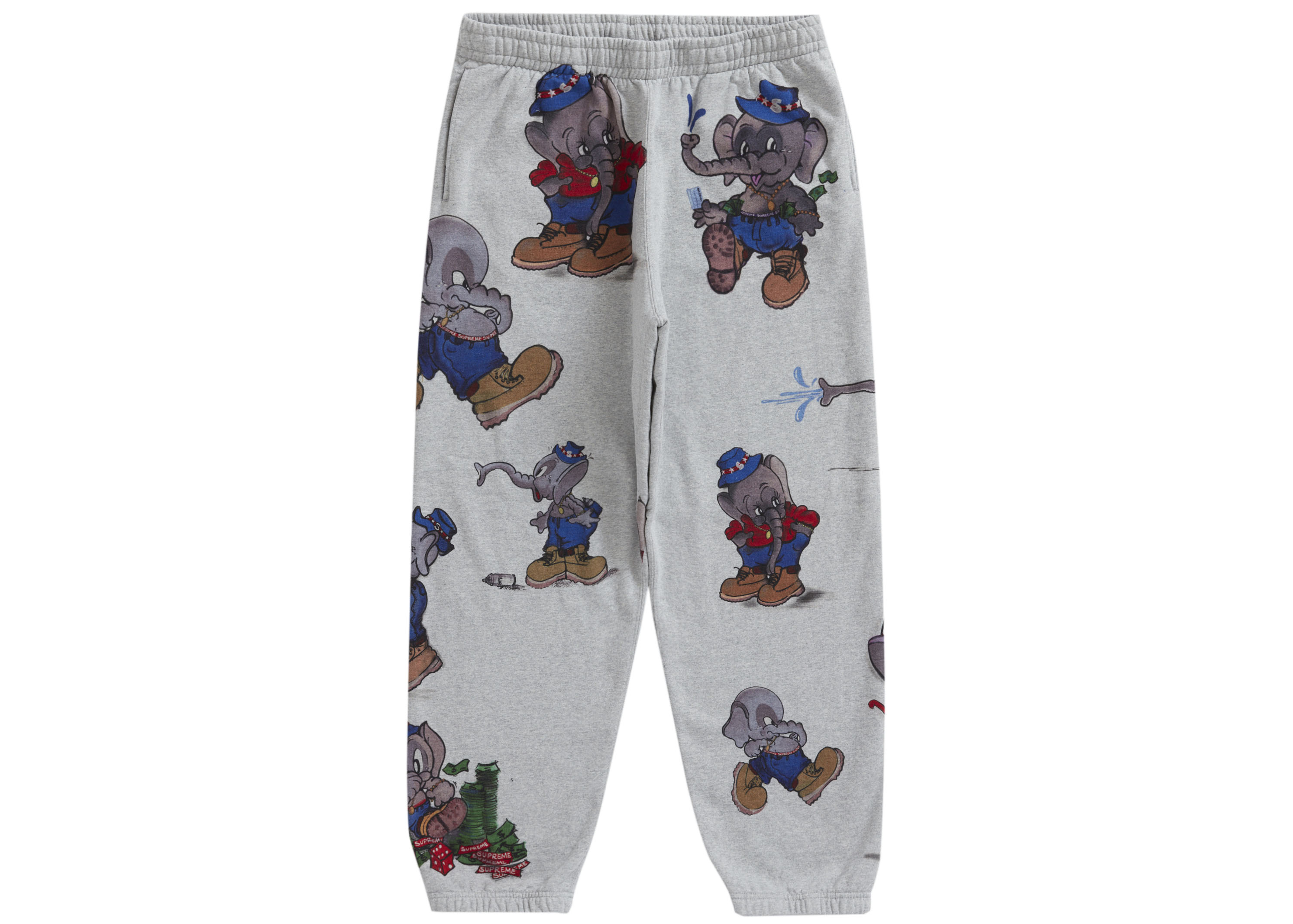 Buy Supreme Elephant Sweatpant Heather Grey - Novelship