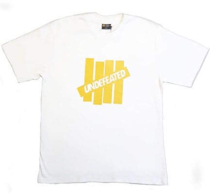 UNDEFEATED Signature Logo With Wordmark Tee 'White/Yellow' Buy UNDEFEATED Signature Logo With Wordmark Tee 'White/Yellow'