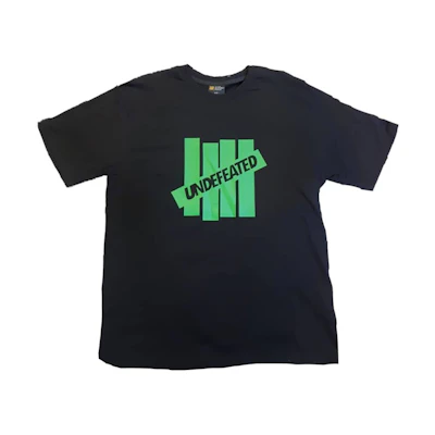 Undefeated Signature Logo With Wordmark Tee ' Black/Green'