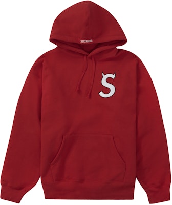 Supreme S Logo Hooded Sweatshirt (FW22) Red - Novelship