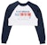 acmé de la vie Colors Scheme Setup Crop Sweatshirt Navy