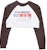 acmé de la vie Colors Scheme Setup Crop Sweatshirt Brown