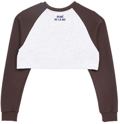 acmé de la vie Colors Scheme Setup Crop Sweatshirt Brown Order acmé de la vie Colors Scheme Setup Crop Sweatshirt Brown