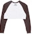 acmé de la vie Colors Scheme Setup Crop Sweatshirt Brown