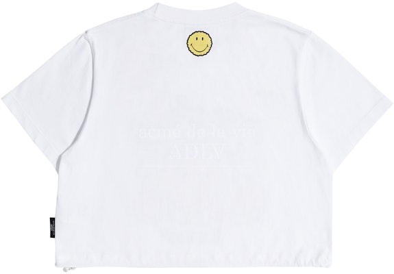 acmé de la vie x Smiley® Artwork Croptop Short Sleeve T-shirt White Order acmé de la vie x Smiley® Artwork Croptop Short Sleeve T-shirt White