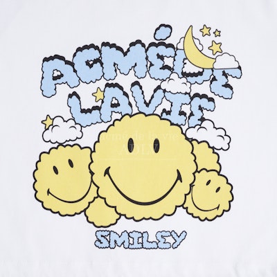 acmé de la vie x Smiley® Artwork Croptop Short Sleeve T-shirt White Lookbook acmé de la vie x Smiley® Artwork Croptop Short Sleeve T-shirt White