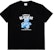 acmé de la vie Blue Teddy Bear Short Sleeve T-shirt Black