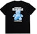 acmé de la vie Blue Teddy Bear Short Sleeve T-shirt Black