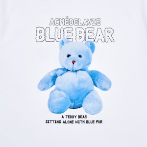 acmé de la vie Baju-T Putih Berlengan Pendek Teddy Bear Biru Shop acmé de la vie Baju-T Putih Berlengan Pendek Teddy Bear Biru