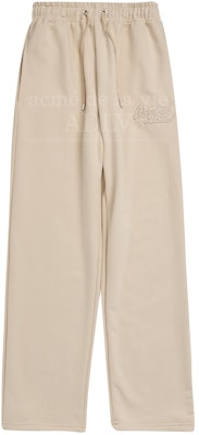 acmé de la vie Curly Logo Emboss Embroidery Sweat Pants Beige Buy acmé de la vie Curly Logo Emboss Embroidery Sweat Pants Beige