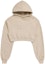 Buy acmé de la vie Curly Logo Emboss Embroidery Crop Top Hoodie Beige