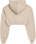 Order acmé de la vie Curly Logo Emboss Embroidery Crop Top Hoodie Beige