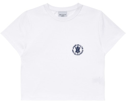 acmé de la vie A Logo Emblem Embroidery Crop Top Short Sleeve T-shirt White Buy acmé de la vie A Logo Emblem Embroidery Crop Top Short Sleeve T-shirt White