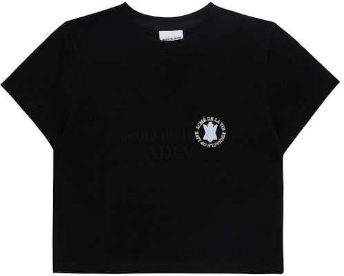 acmé de la vie A Logo Emblem Embroidery Crop Top Short Sleeve T-shirt Black Buy acmé de la vie A Logo Emblem Embroidery Crop Top Short Sleeve T-shirt Black