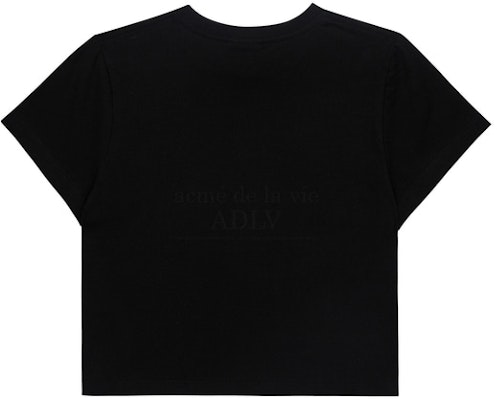 acmé de la vie A Logo Emblem Embroidery Crop Top Short Sleeve T-shirt Black Order acmé de la vie A Logo Emblem Embroidery Crop Top Short Sleeve T-shirt Black