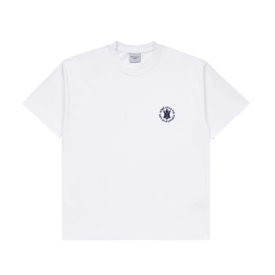ADLV A Logo Emblem Embroidery Basic Short Sleeve T-shirt White