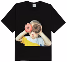 acmé de la vie Baby Face Short Sleeve T-Shirt Black Donuts 1 R acmé de la vie Baby Face Short Sleeve T-Shirt Black Donuts 1 R