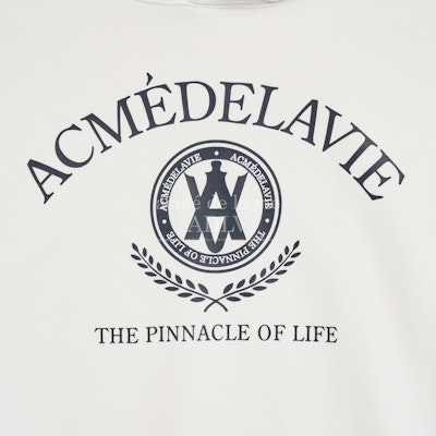 acmé de la vie Laurel A Logo Emblem Hoodie Cream Lookbook acmé de la vie Laurel A Logo Emblem Hoodie Cream