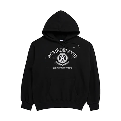 ADLV Laurel A Logo Emblem Hoodie Black