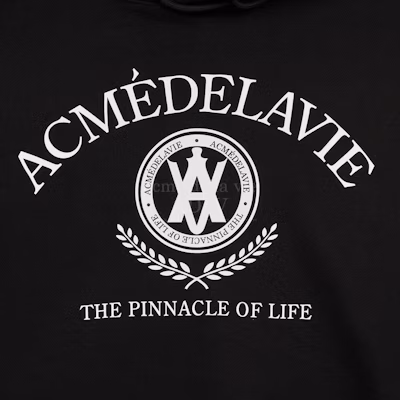 acmé de la vie Laurel A Logo Emblem Hoodie Black Lookbook acmé de la vie Laurel A Logo Emblem Hoodie Black