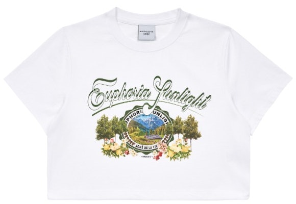 acmé de la vie Greenery Artwork Crop Top Short Sleeve T-shirt White Buy acmé de la vie Greenery Artwork Crop Top Short Sleeve T-shirt White