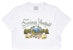 acmé de la vie Greenery Artwork Crop Top Short Sleeve T-shirt White