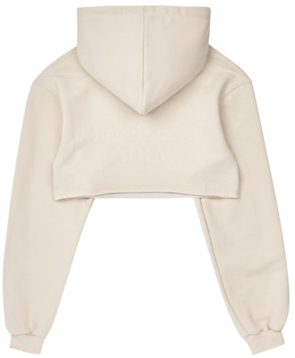 acmé de la vie A Logo Emblem Patch Crop Hoodie Beige Order acmé de la vie A Logo Emblem Patch Crop Hoodie Beige