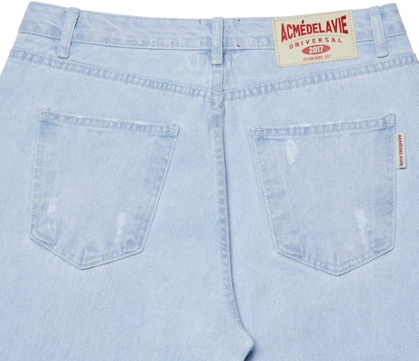 acmé de la vie Front Cutting Line Denim Pants Light Blue Purchase acmé de la vie Front Cutting Line Denim Pants Light Blue