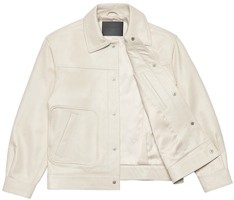 acmé de la vie Lambskin Leather Set Up Jacket Ivory Order acmé de la vie Lambskin Leather Set Up Jacket Ivory