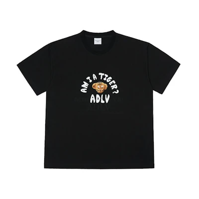 ADLV Tiger Teddy Bear Doll Short Sleeve T-shirt Black