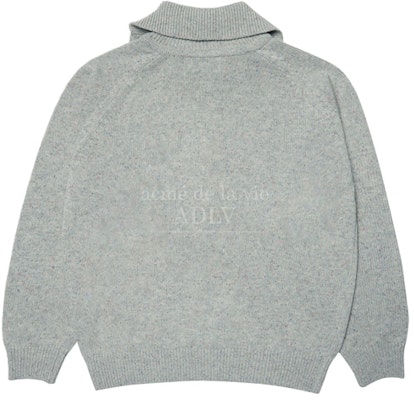 acmé de la vie Embroidery Logo Wool Half Neck Zip-up Knit Grey Order acmé de la vie Embroidery Logo Wool Half Neck Zip-up Knit Grey