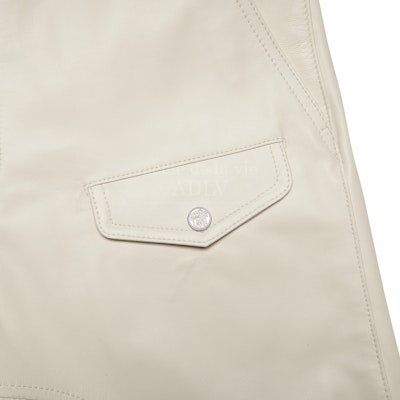 acmé de la vie Lambskin Leather Set Up Short Pants Ivory Shop acmé de la vie Lambskin Leather Set Up Short Pants Ivory