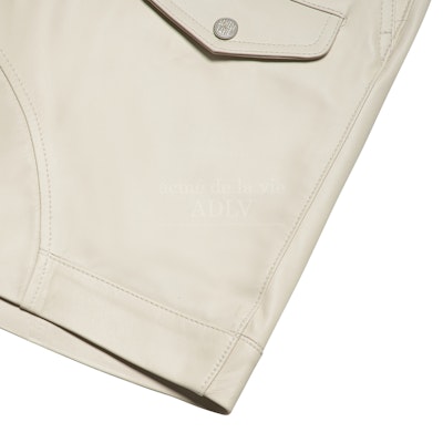 acmé de la vie Lambskin Leather Set Up Short Pants Ivory Purchase acmé de la vie Lambskin Leather Set Up Short Pants Ivory