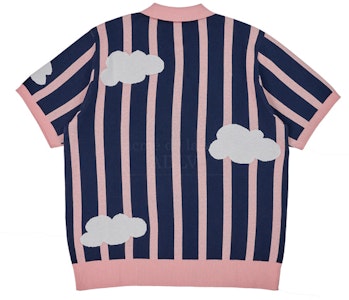 acmé de la vie Kaos Rajut Pendek Navy Logo Awan Order acmé de la vie Kaos Rajut Pendek Navy Logo Awan