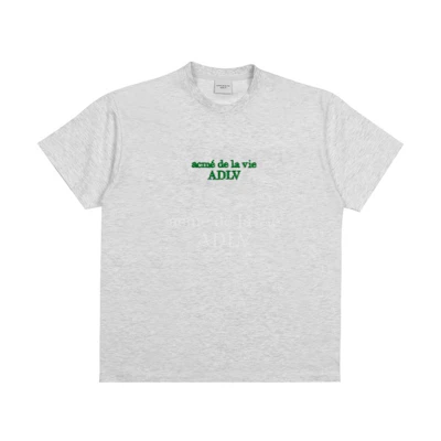 ADLV Real Turf Embroidery Short Sleeve T-shirt Melange