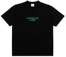 acmé de la vie Real Turf Embroidery Short Sleeve T-shirt Black acmé de la vie Real Turf Embroidery Short Sleeve T-shirt Black