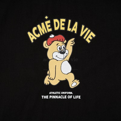 acmé de la vie Cartoon Bear Short Sleeve T-shirt Black Lookbook acmé de la vie Cartoon Bear Short Sleeve T-shirt Black