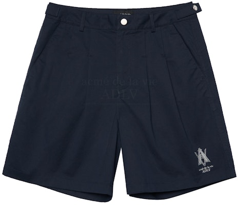 acmé de la vie A Logo Pin Tuck Casual Short Pants Navy Buy acmé de la vie A Logo Pin Tuck Casual Short Pants Navy
