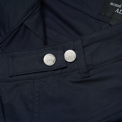 acmé de la vie A Logo Pin Tuck Casual Short Pants Navy Lookbook acmé de la vie A Logo Pin Tuck Casual Short Pants Navy
