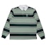 Buy acmé de la vie A Logo Embroidery Stripe Pattern Polo Shirt Green