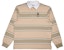 acmé de la vie A Logo Embroidery Stripe Pattern Polo Shirt Beige